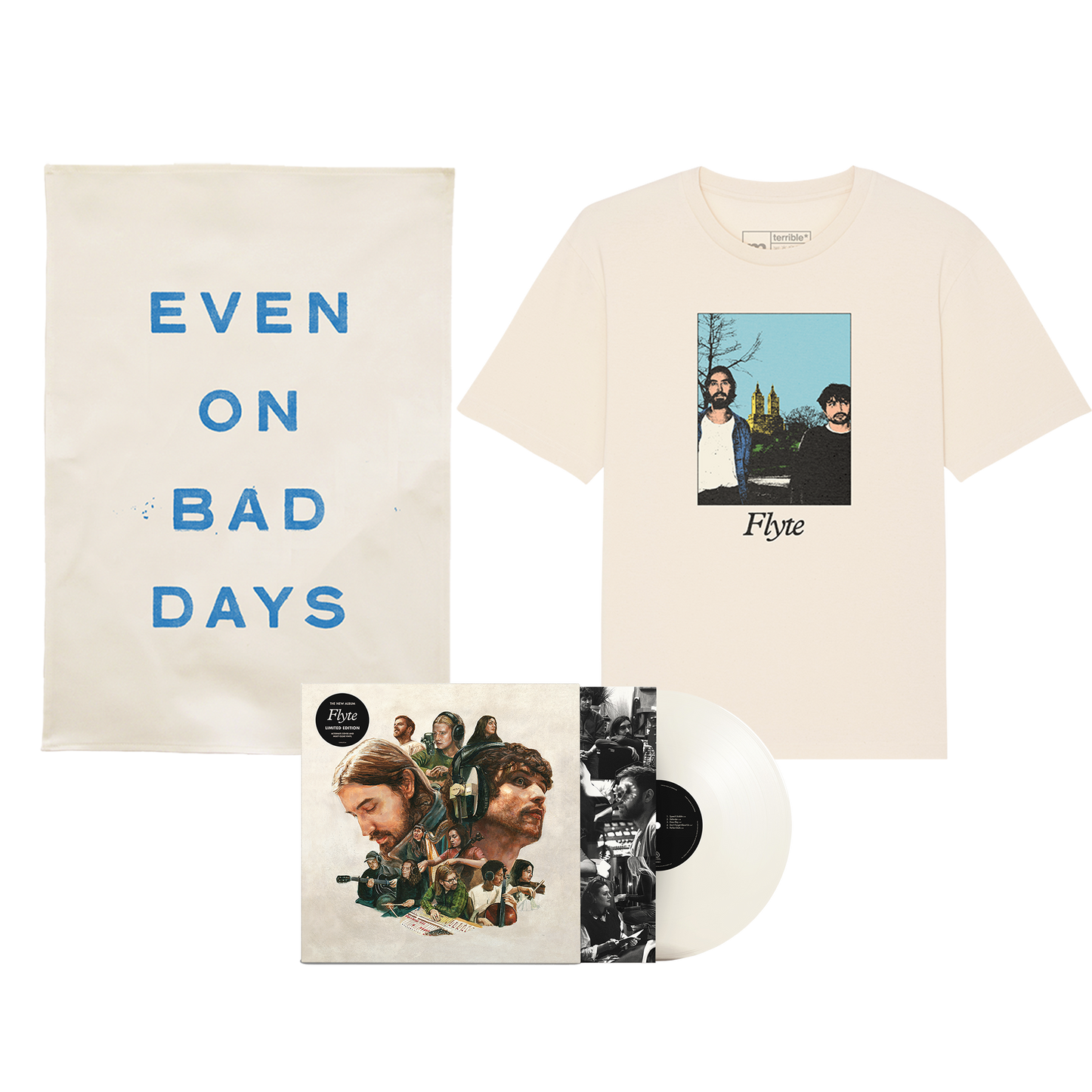 Special vinyl + tee + tea towel